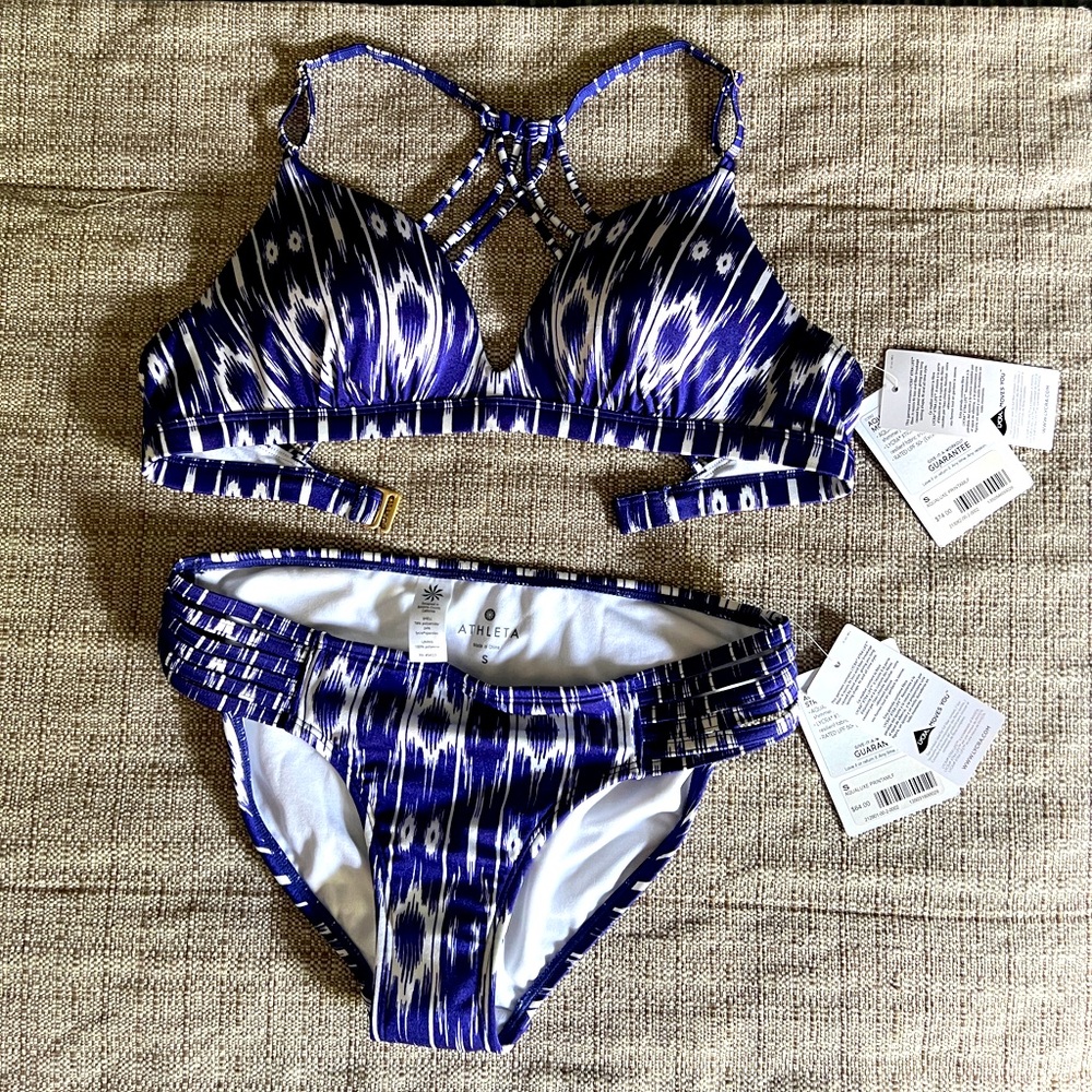 Athleta Aqualuxe Print Bikini Set